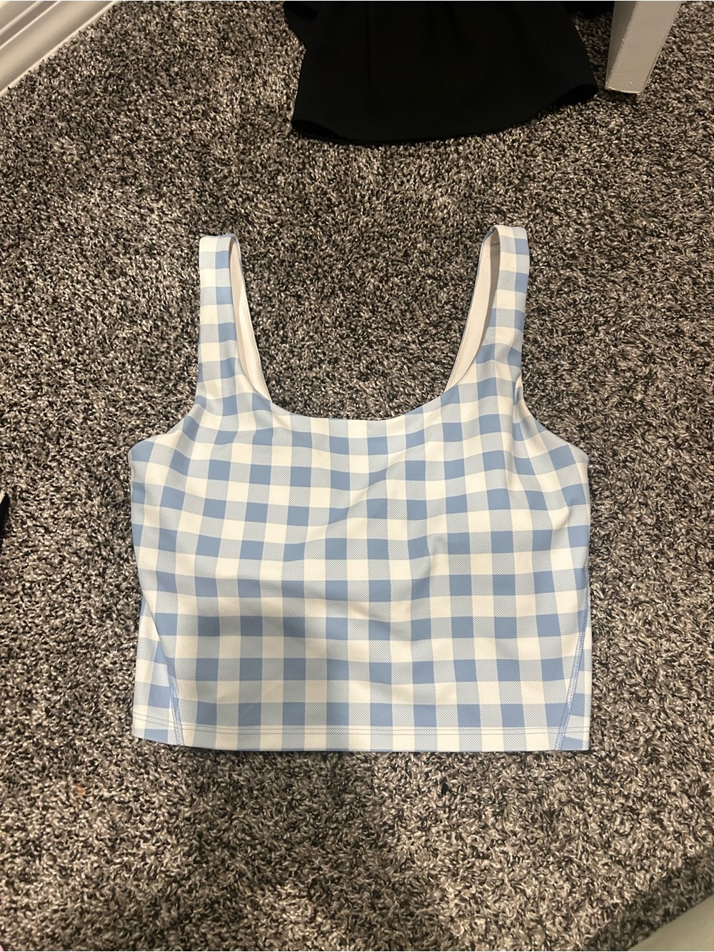 Old Navy Light Blue and White Gingham Tank